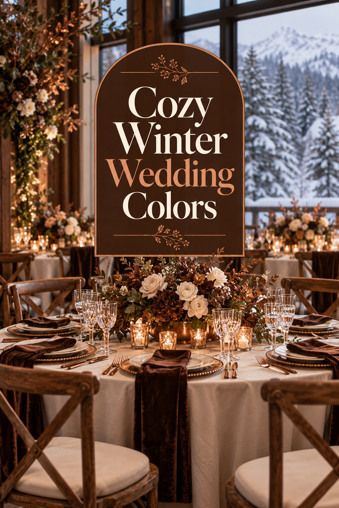 Cozy winter wedding colors
