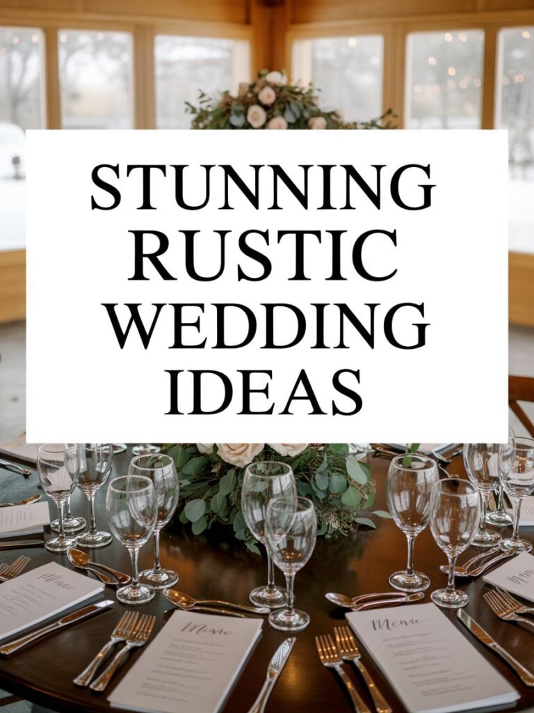 Rustic winter wedding table decor inspiration with candles, greenery, and elegant place settings.