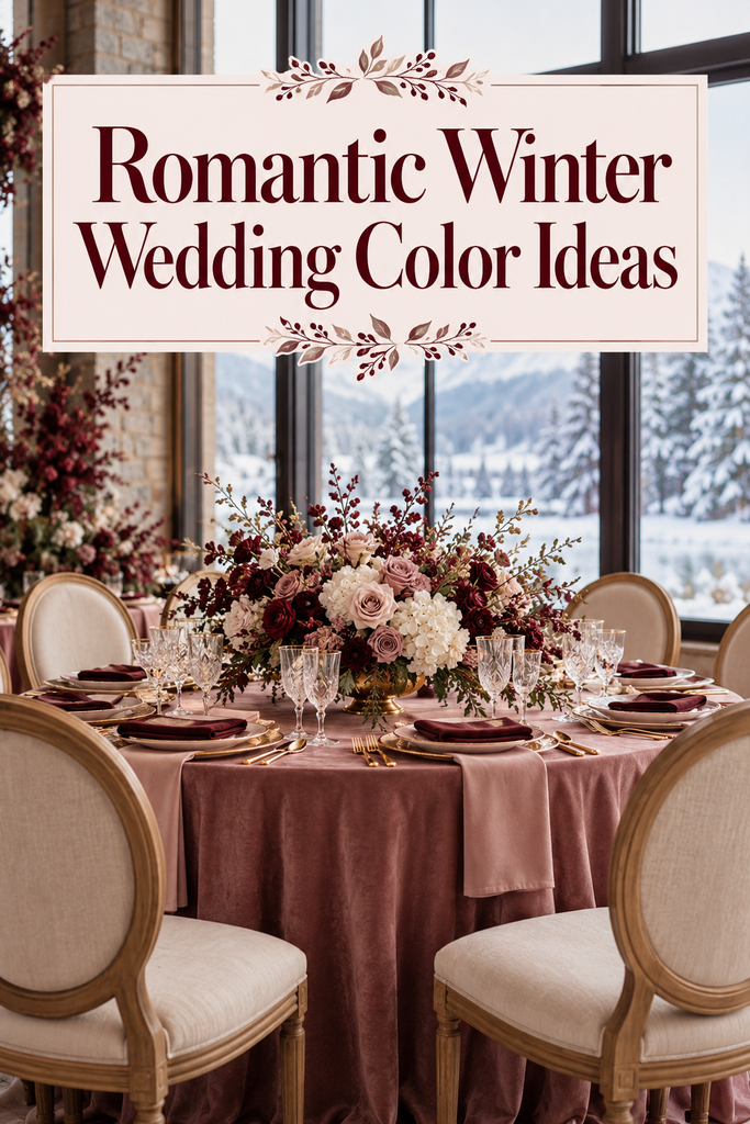 Romantic winter wedding color ideas
