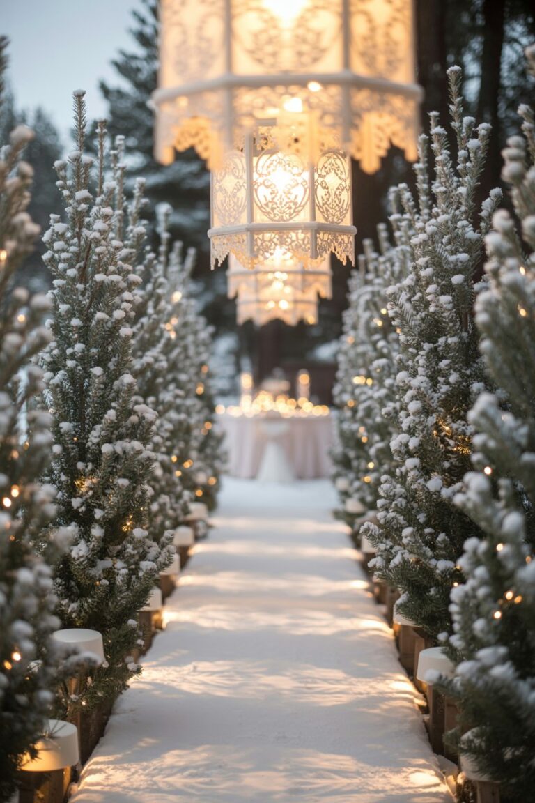 Stunning Winter Aisle Decor Ideas