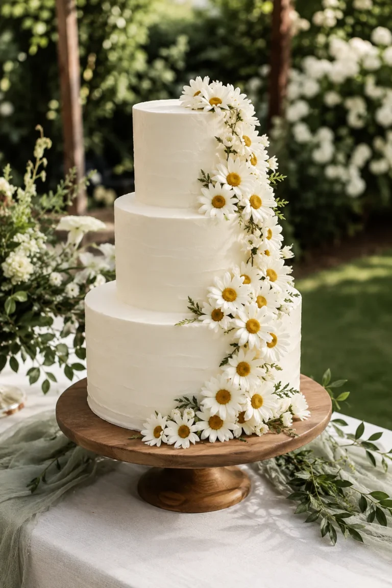 25 Daisy Wedding Cake Design Ideas for Every Wedding Style
