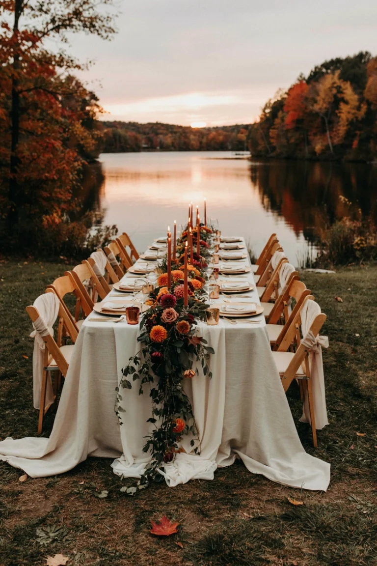 17 Fall Lake Wedding Ideas That Turn Golden Light and Still Water Into Magic