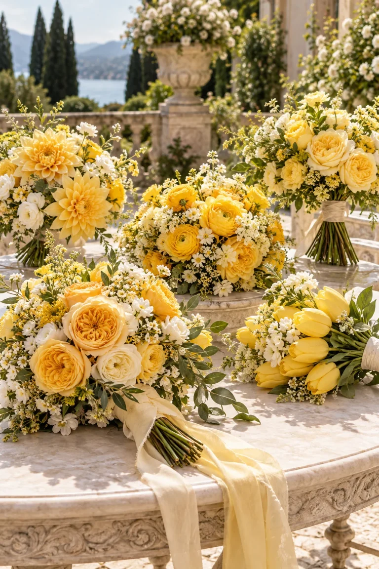 29 Yellow Wedding Bouquet Ideas