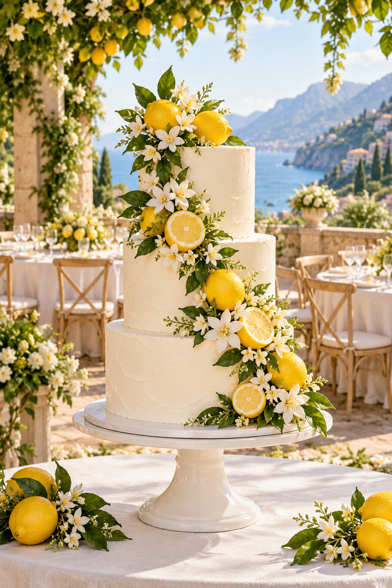15 Lemon Wedding Cake Designs