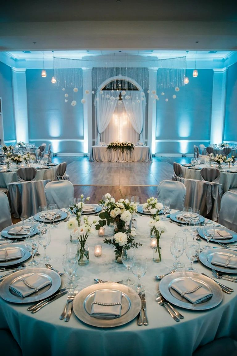 Snow Queen Icy Blue Winter Wedding